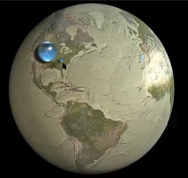 cantidad de agua en la tierra