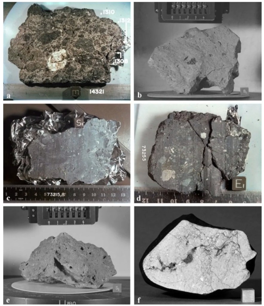diferentes meteortios lunares