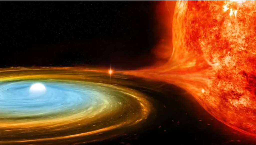 estrella disco de acreción