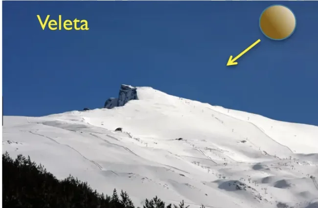 impacto en cerro veleta