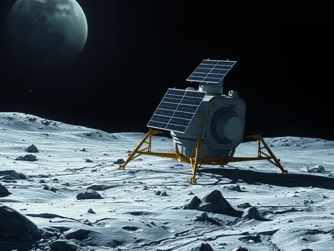 nave SLIM de Japón en la luna