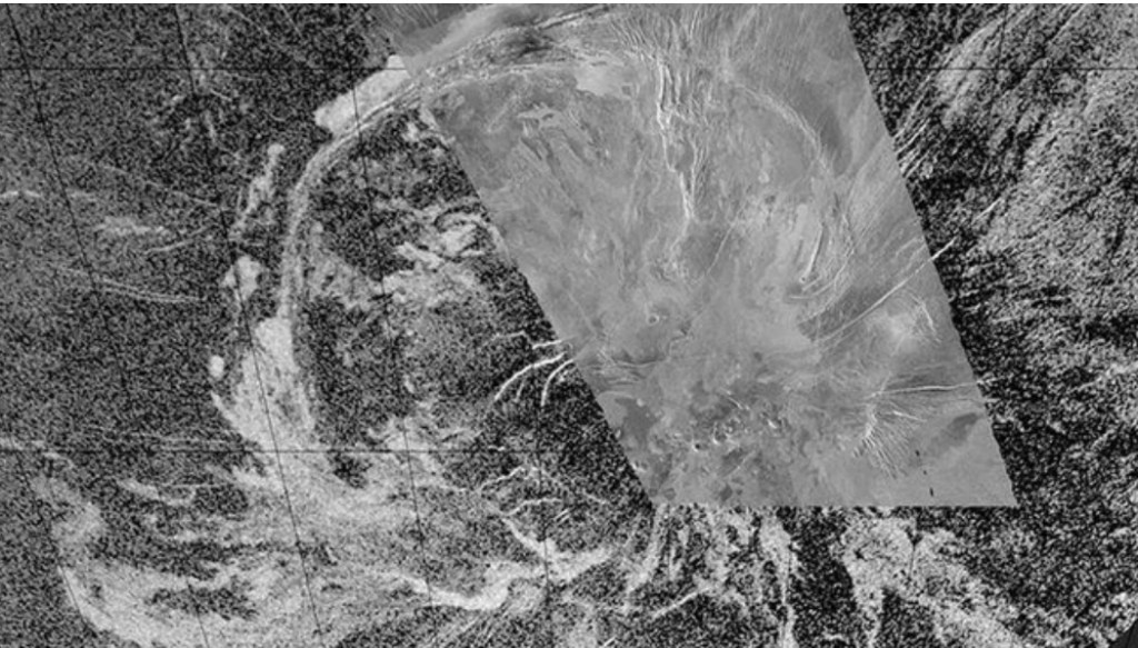 Corona Quetzalpetlatl, imagen obtenida por la sonda Magellan