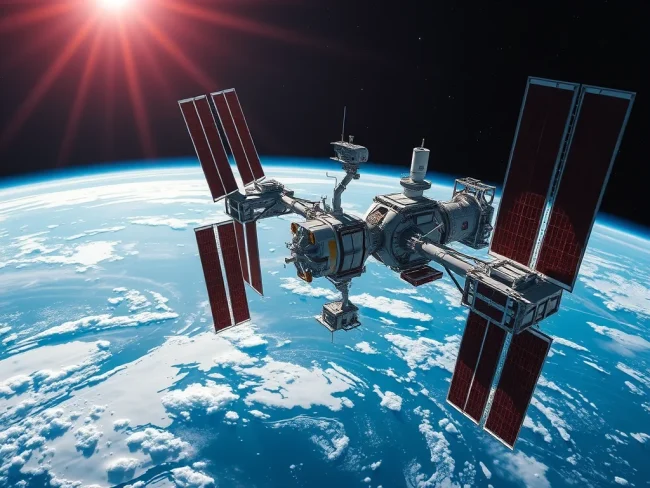 dibujo de la estacion espacial MIR