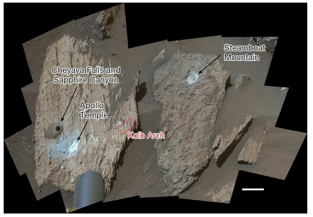 Imagen de la perforación del rover perseverance
