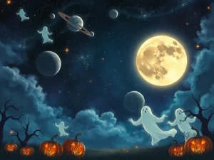 imagen de halloween y astronomia
