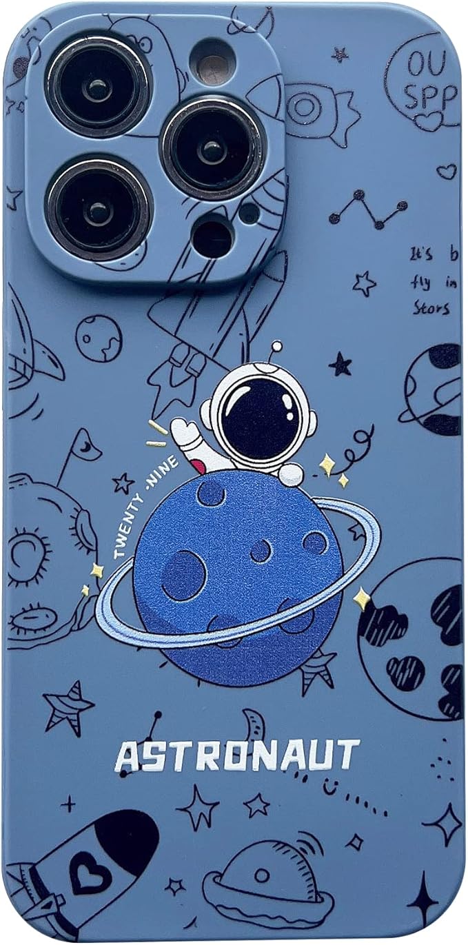 Funda transparente para iPhone 11 Pro – Diseño astronauta y planeta