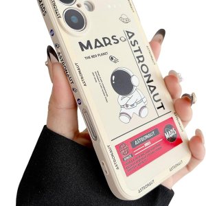 Funda Compatible con iPhone 16, diseño de Cohete y Astronauta