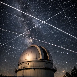 satélites en observatorio astronomico