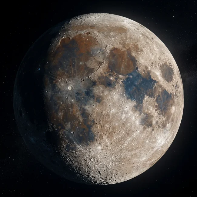 Hierro y titanio en la Luna